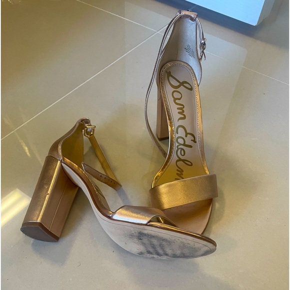 Sam Edelman Rose Gold Sandals 9.5M - Picture 1 of 1